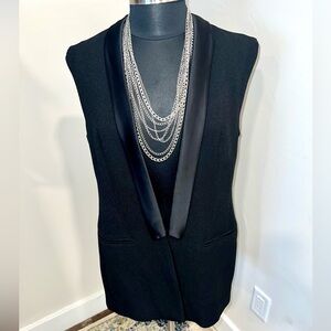 Project Gravitas Black Tuxedo Vest with Satin Trim